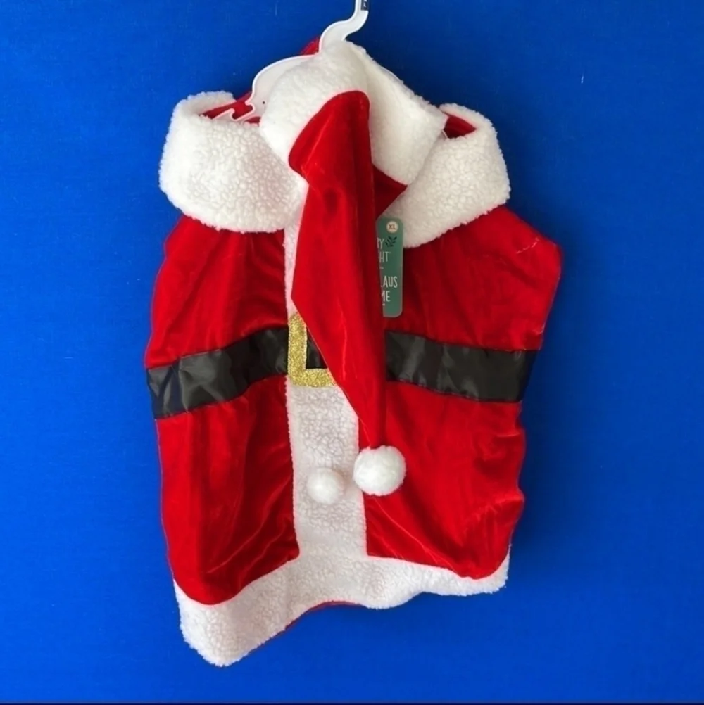 NWT Merry & Bright Santa Claus Dog Pet Costume Christmas Holiday Clothing New